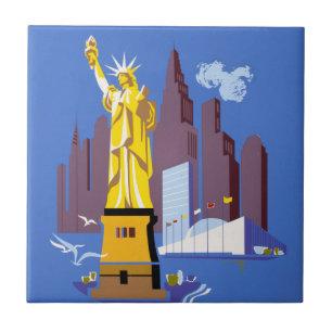 Vintage Travel Poster voor Allegheny Airlines Tegeltje