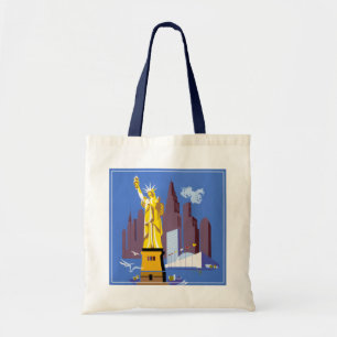 Vintage Travel Poster voor Allegheny Airlines Tote Bag