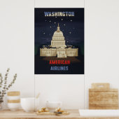 Vintage Travel Poster voor American Airlines (Keuken)