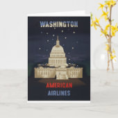 Vintage Travel Poster voor American Airlines Kaart (Gele Bloem)