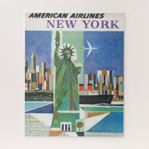 Vintage Travel Poster voor American Airlines Legpuzzel
