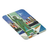 Vintage Travel Poster voor American Airlines Magneet (Rechterzijde)