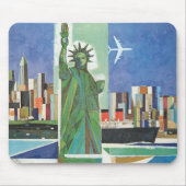 Vintage Travel Poster voor American Airlines Muismat (Voorkant)