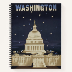 Vintage Travel Poster voor American Airlines Notitieboek