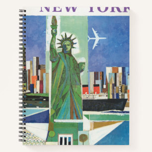 Vintage Travel Poster voor American Airlines Notitieboek
