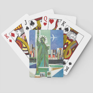 Vintage Travel Poster voor American Airlines Pokerkaarten