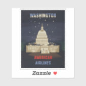 Vintage Travel Poster voor American Airlines Sticker (Vel)