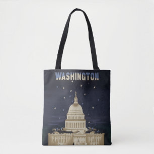 Vintage Travel Poster voor American Airlines Tote Bag