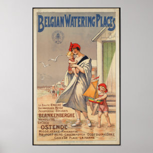 Vintage Travel Poster voor België
