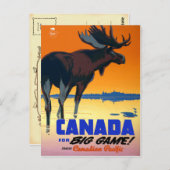 Vintage Travel Poster voor Canada Briefkaart (Voorkant / Achterkant)