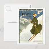 Vintage Travel Poster voor Chamonix, Frankrijk, Briefkaart (Voorkant / Achterkant)