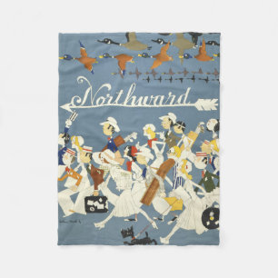 Vintage Travel Poster voor de New Haven R.R. Fleece Deken
