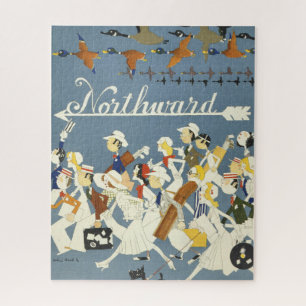 Vintage Travel Poster voor de New Haven R.R. Legpuzzel