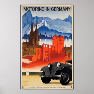 Vintage Travel Poster voor Duitsland