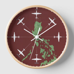 Vintage Travel Poster voor Filipijnse luchtvaartma