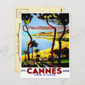 Vintage Travel Poster voor Frankrijk Briefkaart (Voorkant / Achterkant)