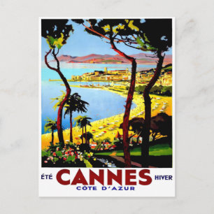 Vintage Travel Poster voor Frankrijk Briefkaart