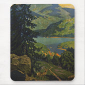 Vintage Travel Poster voor het Adirondackgebergte Muismat (Voorkant)