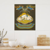 Vintage Travel Poster voor het Ephrata klooster (Keuken)