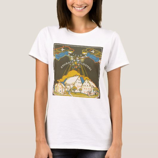 Vintage Travel Poster voor het Ephrata klooster T-shirt (Voorkant)