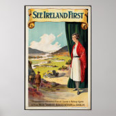 Vintage Travel Poster voor Ierland (Voorkant)