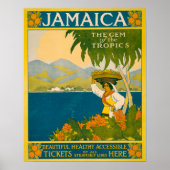 Vintage Travel Poster voor Jamaica (Voorkant)