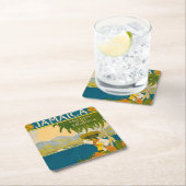 Vintage Travel Poster voor Jamaica Kartonnen Onderzetters (Insitu)