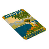 Vintage Travel Poster voor Jamaica Magneet (Rechterzijde)