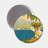 Vintage Travel Poster voor Jamaica Magneet (Voorkant / Achterkant)
