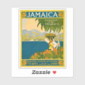 Vintage Travel Poster voor Jamaica Sticker (Vel)