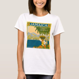Vintage Travel Poster voor Jamaica T-shirt