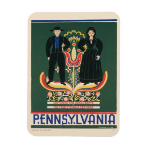 Vintage Travel Poster voor Lancaster County, PA Magneet