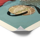 Vintage Travel Poster voor Madrid, Spanje (Hoek)