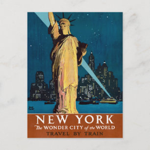 Vintage Travel Poster voor New York Briefkaart