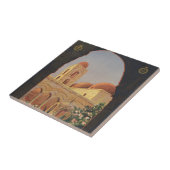 Vintage Travel Poster voor Palermo, Italië. Tegeltje (Zijkant)