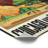 Vintage Travel Poster voor Zion National Park (Hoek)