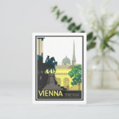 Vintage Travel Poster, Wenen Briefkaart (Staand voorkant)
