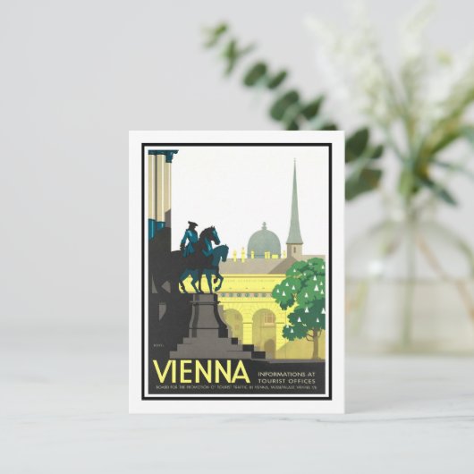 Vintage Travel Poster, Wenen Briefkaart (Staand voorkant)