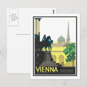 Vintage Travel Poster, Wenen Briefkaart (Voorkant / Achterkant)