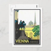Vintage Travel Poster, Wenen Briefkaart (Voorkant / Achterkant)