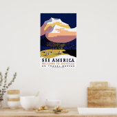 Vintage Travel Poster zie America Montana (Keuken)