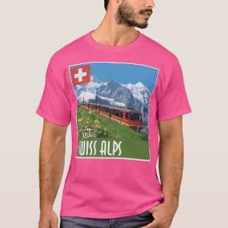 Vintage Travel Poster Zwitserse Alpen T-shirt