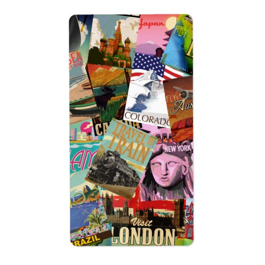 Vintage Travel Posters Etiket (Voorkant)