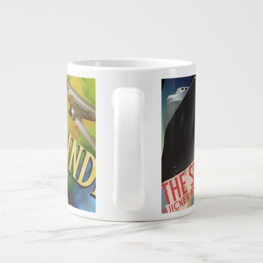 Vintage Travel Posters Grote Koffiekop (Achterkant)