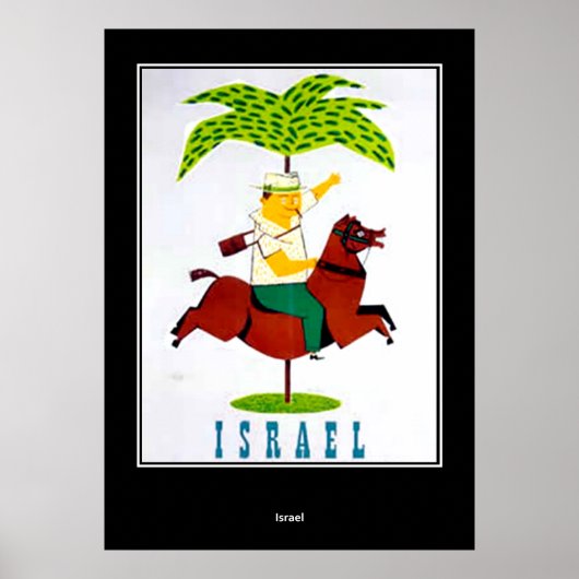 vintage Travel Print Poster Israel (Voorkant)