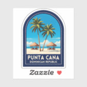 Vintage Travel Punta Cana Dominican Republic Retro Sticker (Vel)