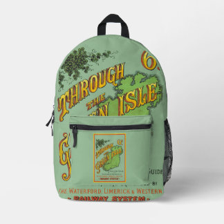 Vintage Travel Railroad Tourist Guide to Ireland  Bedrukte Rugzak
