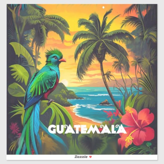 Vintage Travel Retro Guatemala Sticker (Vel)
