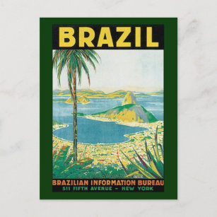 Vintage Travel Rio de Janeiro Briefkaart