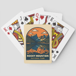 Vintage Travel Rocky Mountain National Park Retro Pokerkaarten